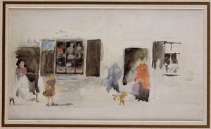 Sklep Bretanii z zamkniętymi oknami autorstwa James Abbott McNeill Whistler