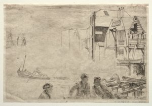Nabrzeże. autorstwa James Abbott McNeill Whistler