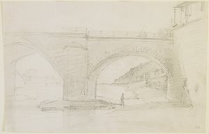 Most, 1858 (ołówek na złamanej bieli papierze) autorstwa James Abbott McNeill Whistler