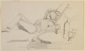Mężczyzna leżący na łóżku, 1858. autorstwa James Abbott McNeill Whistler