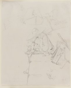 Mężczyzna siedzący na skraju muru, 1858 r. autorstwa James Abbott McNeill Whistler