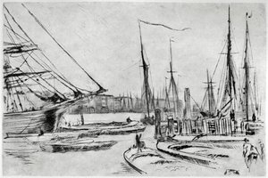 Szkic z Billingsgate, XIX w. 1904. autorstwa James Abbott McNeill Whistler