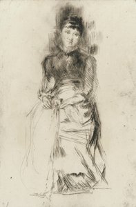 Agnes, ok.1873-75 (drypont na papierze) autorstwa James Abbott McNeill Whistler