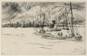 Amsterdam z Tolhuis autorstwa James Abbott McNeill Whistler
