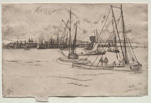 Amsterdam z Tolhuis, 1863. autorstwa James Abbott McNeill Whistler