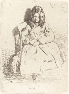 Annie w pozycji siedzącej, 1858. autorstwa James Abbott McNeill Whistler