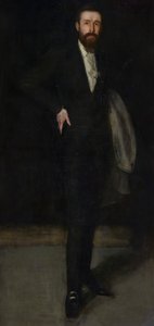Aranżacja w czerni: Portret F. R. Leylanda, 1870-1873. autorstwa James Abbott McNeill Whistler