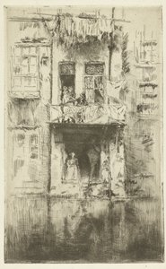 Balkon domu w Amsterdamie Balkon, Amsterdam autorstwa James Abbott McNeill Whistler