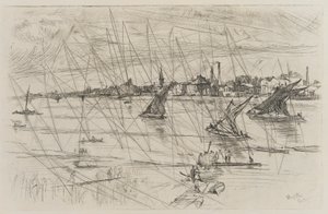 Zasięg Battersea, 1863. autorstwa James Abbott McNeill Whistler