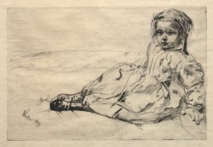 Bibi Valentin, 1859. autorstwa James Abbott McNeill Whistler