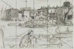 Nabrzeże Czarnego Lwa, 1859. autorstwa James Abbott McNeill Whistler