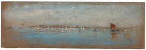 Niebieski i srebrny - Wyspy, Wenecja, 1879-1880. autorstwa James Abbott McNeill Whistler