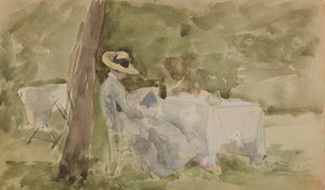 Śniadanie w ogrodzie, 1885-1886. autorstwa James Abbott McNeill Whistler