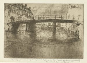 Most w Amsterdamie Most, Amsterdam autorstwa James Abbott McNeill Whistler