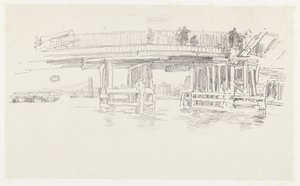 Most na Tamizie Stary most Battersea autorstwa James Abbott McNeill Whistler