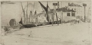 Chelsea Wharf, 1863. autorstwa James Abbott McNeill Whistler