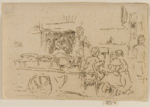 Taczka z owocami dla dzieci, 1887. autorstwa James Abbott McNeill Whistler
