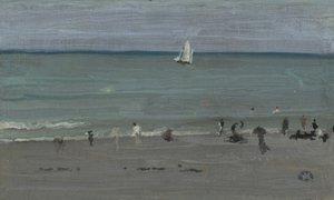 Scena na wybrzeżu, Kąpiący się, 1884-85 autorstwa James Abbott McNeill Whistler