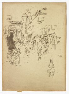 Cutler Street, Houndsditch, ok. 1886-88 (akwaforta; tusz na papierze) autorstwa James Abbott McNeill Whistler