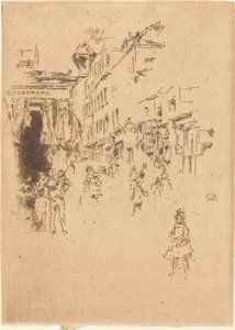 Ulica Cutlera, Hounsditch, 1887. autorstwa James Abbott McNeill Whistler