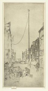 De maszt Maszt Wenecja: Dwanaście akwafort (tytuł serii) autorstwa James Abbott McNeill Whistler