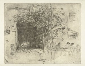 Przejście pod domem w Wenecji Tragetta Wenecja: Twelve Etchings (tytuł serii) autorstwa James Abbott McNeill Whistler