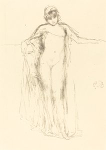 Drapowany model, stojący, 1893. autorstwa James Abbott McNeill Whistler