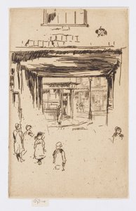 Drury Lane, ok. 1880-81 (akwaforta; tusz na papierze) autorstwa James Abbott McNeill Whistler