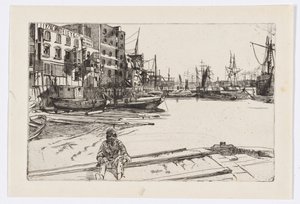 Eagle Wharf (Tyzac Whiteley and Co.) autorstwa James Abbott McNeill Whistler