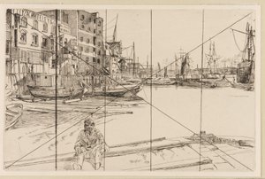 Eagle Wharf Tyzac Whiteley and Co., 1859. autorstwa James Abbott McNeill Whistler