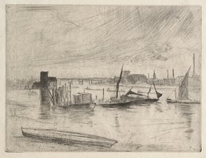 Wczesny poranek Battersea, 1861. autorstwa James Abbott McNeill Whistler
