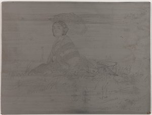 En Plein Soleil. Nieanulowany talerz z Twelve Etchings z Nature The French Set, 1858. autorstwa James Abbott McNeill Whistler