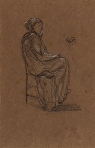 Postać kobieca siedząca, 1870-1873. autorstwa James Abbott McNeill Whistler