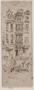 Targ kwiatowy, Bruksela. autorstwa James Abbott McNeill Whistler
