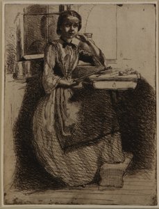 Gretchen w Heidelbergu, 1858. autorstwa James Abbott McNeill Whistler