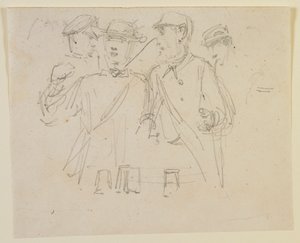 Grupa czterech mężczyzn, 1858. autorstwa James Abbott McNeill Whistler