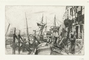 wapiennik Szesnaście rycin przedstawiających sceny nad Tamizą i inne tematy (tytuł serii) autorstwa James Abbott McNeill Whistler