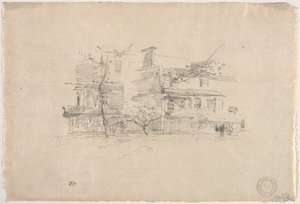 Lindsay Row, Chelsea, 1888. autorstwa James Abbott McNeill Whistler