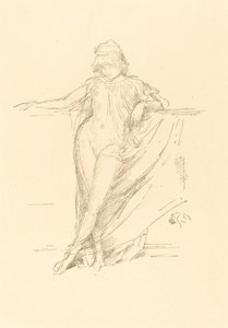Mała drapowana postać, pochylona, 1893. autorstwa James Abbott McNeill Whistler
