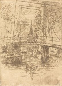 Mały most zwodzony, Amsterdam, 1889. autorstwa James Abbott McNeill Whistler