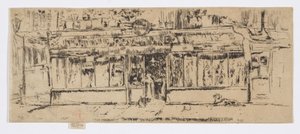 Marchand de Vin, Paryż, ok. 1892-93 (akwaforta; tusz na papierze) autorstwa James Abbott McNeill Whistler
