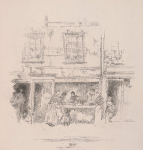 Sklep rybny Maunders, Chelsea, 1890. autorstwa James Abbott McNeill Whistler