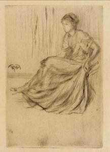 Model w pozycji siedzącej, 1873. autorstwa James Abbott McNeill Whistler