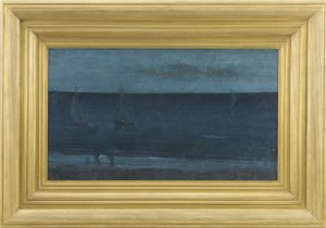 Nokturn: niebieski i srebrny - Bognor, 1871-76 autorstwa James Abbott McNeill Whistler