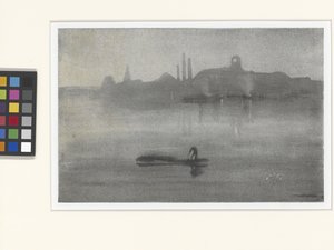Nocturne: Tamiza w Battersea (lithotint) autorstwa James Abbott McNeill Whistler