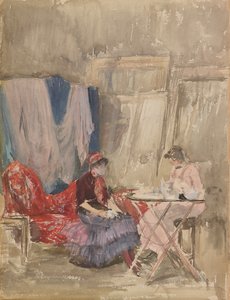 Notatka w kolorze różowym i fioletowym - Studio, 1883-1884. autorstwa James Abbott McNeill Whistler