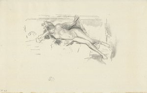 Nagi model leżący autorstwa James Abbott McNeill Whistler