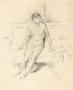 Nagi model na empirowej sofie, 1893. autorstwa James Abbott McNeill Whistler