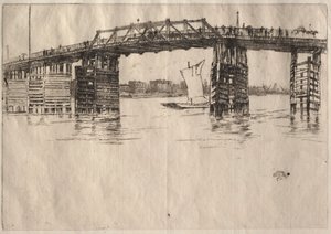 Stary Most Battersea. autorstwa James Abbott McNeill Whistler