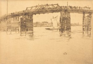 Stary most Battersea, 1879. autorstwa James Abbott McNeill Whistler
